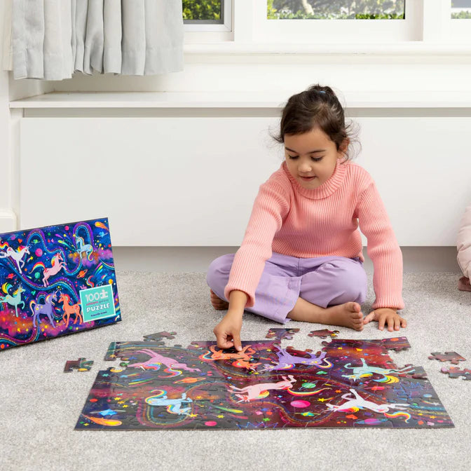 Crocodile Creek - Holographic Unicorn Galaxy Puzzle 100pc