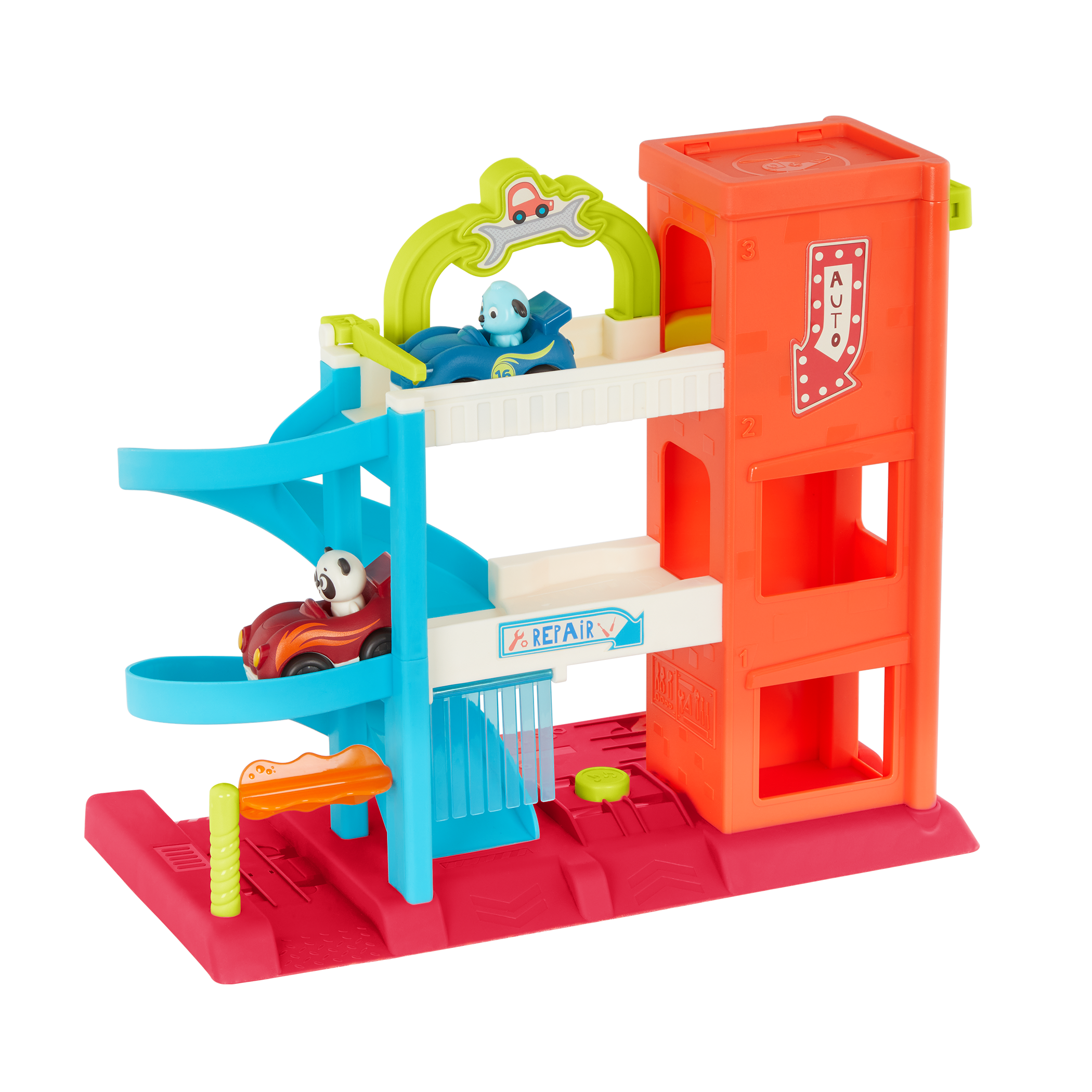 Car garage playset.