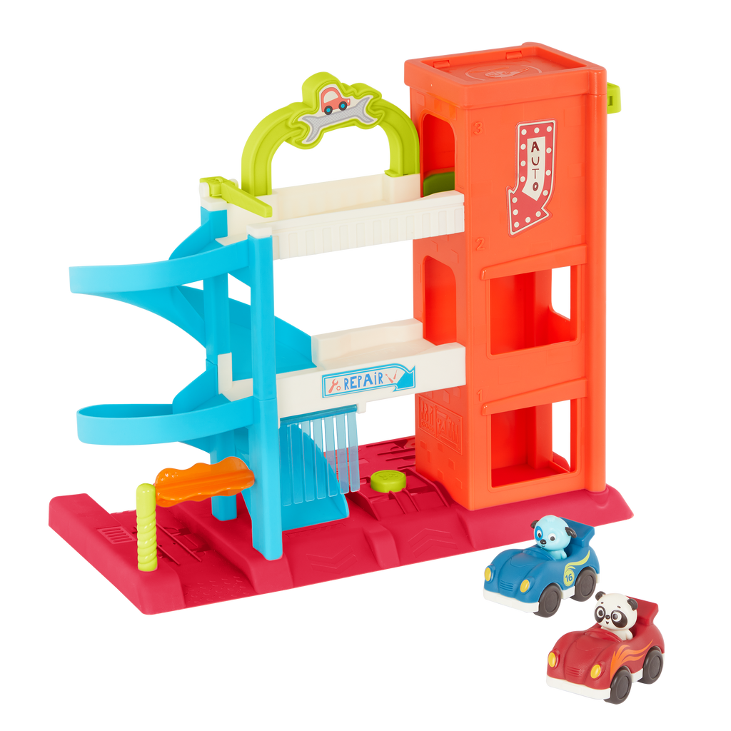 Car garage playset.