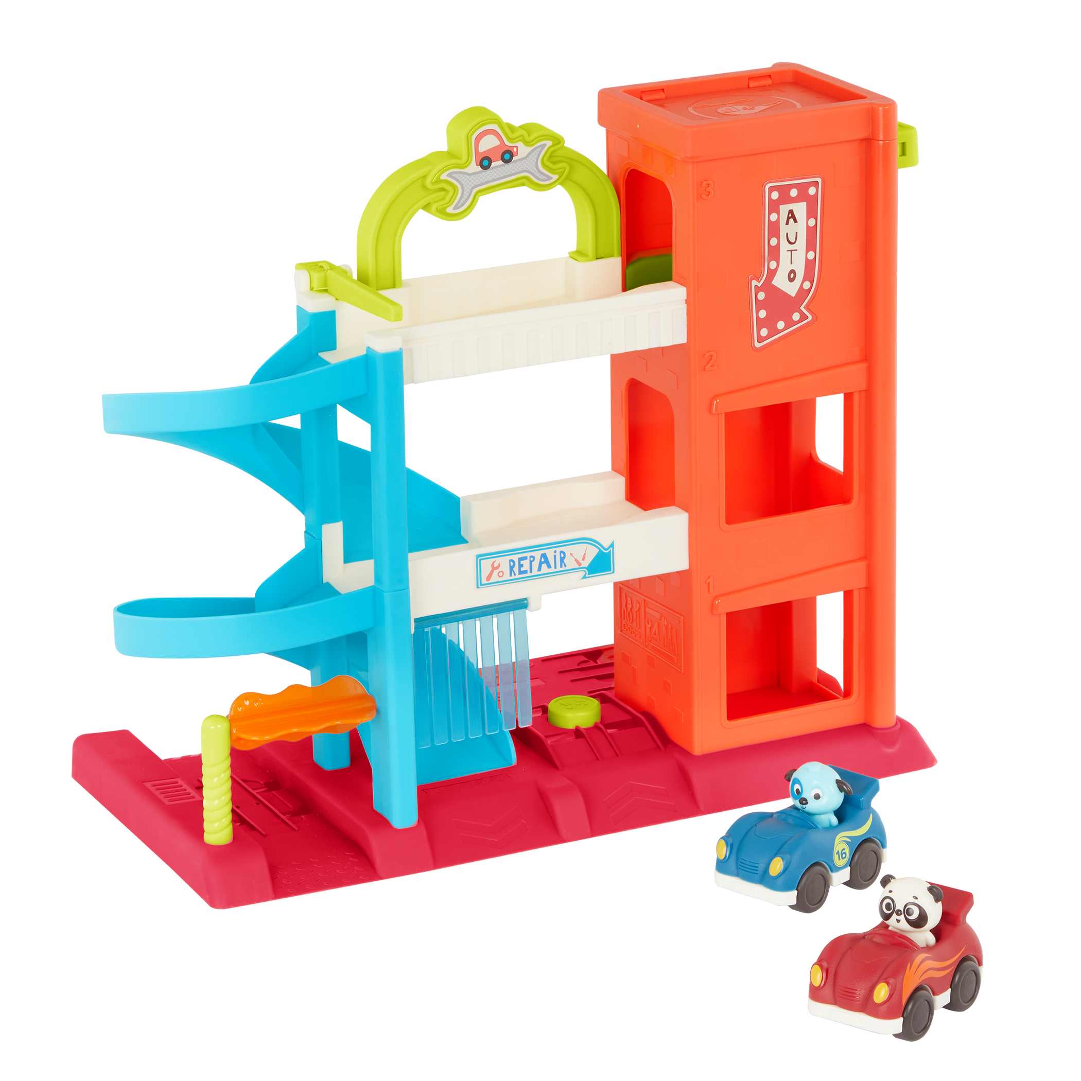 Car garage playset.