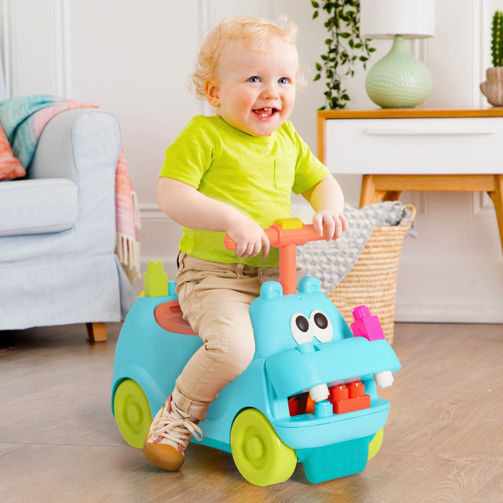B. toys - LocBloc Hippo Ride-On with Blocks