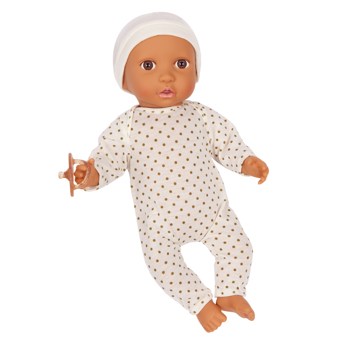 Lulla - Doll – Olive Skin with Ivory Polka Dot Pajama | The Play Room