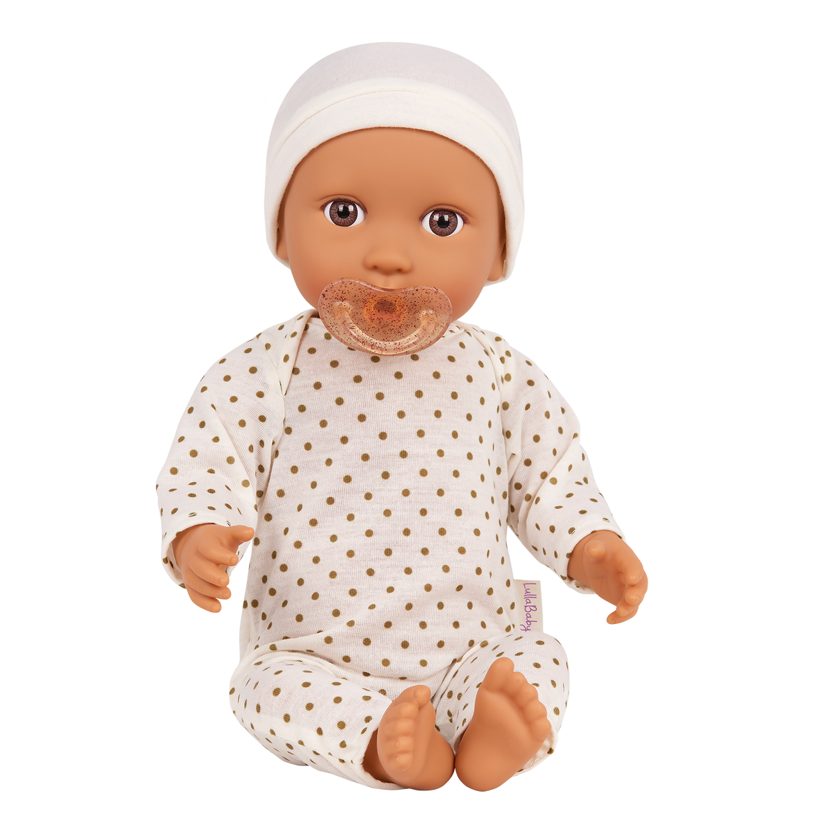 Lulla - Doll – Olive Skin with Ivory Polka Dot Pajama | The Play Room