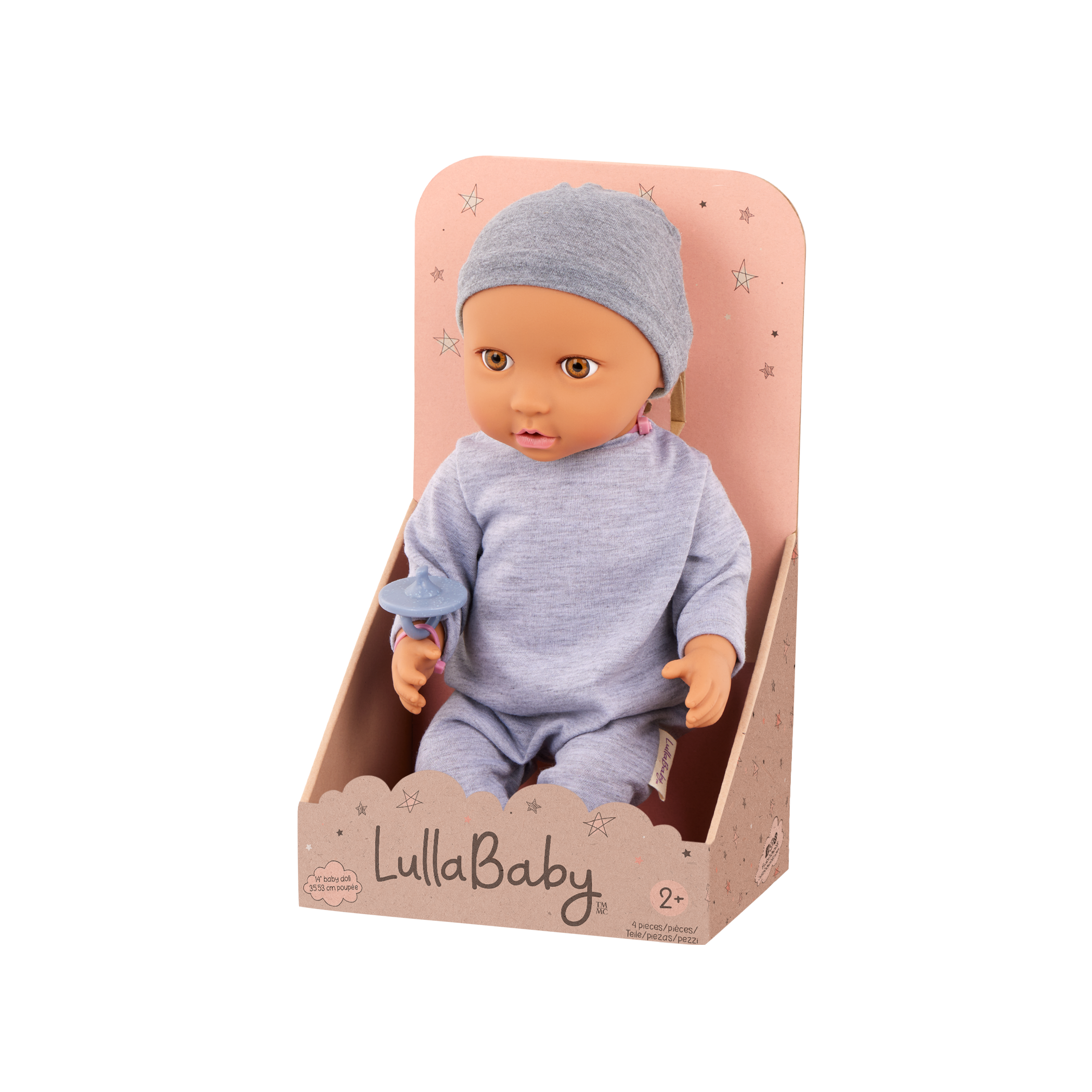 LullaBaby Boy Doll with Pacifier & Hat