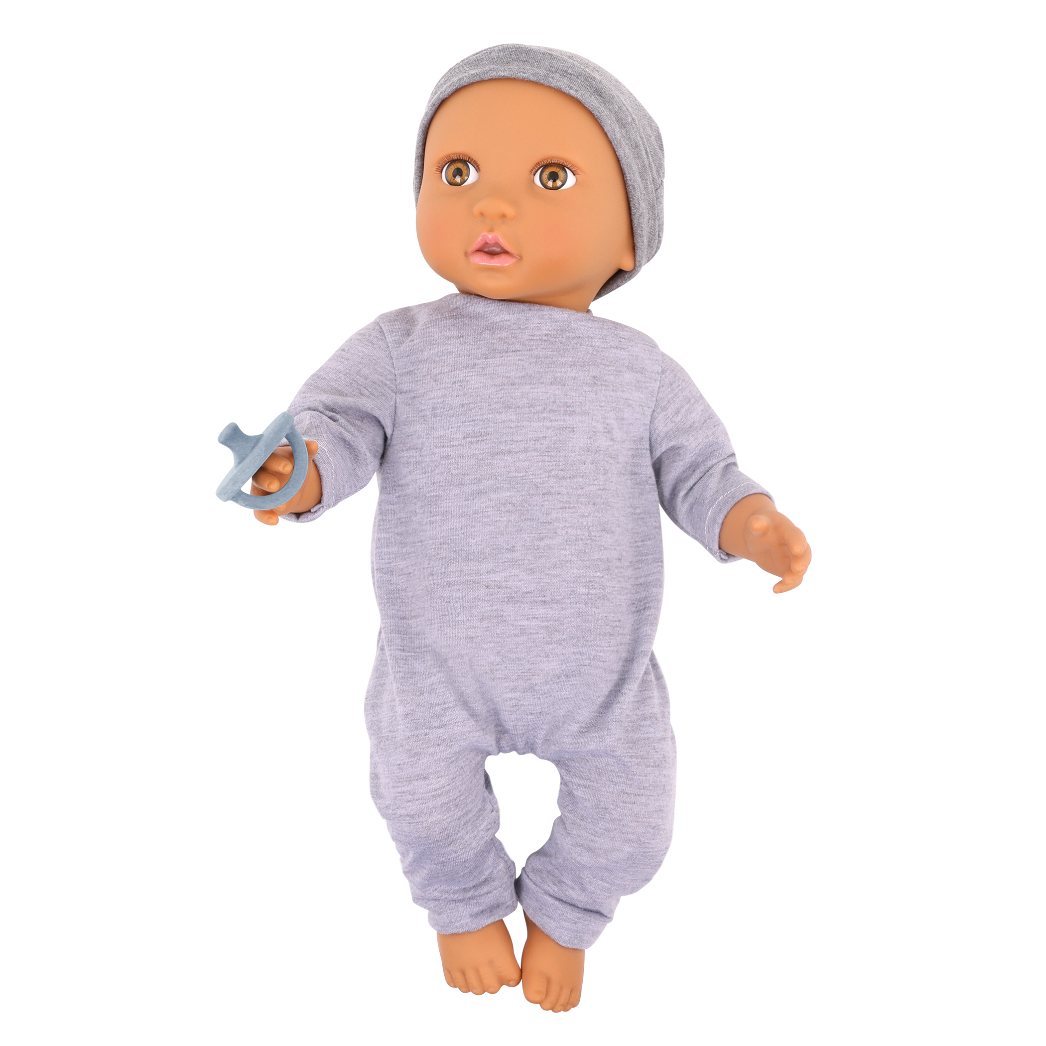 LullaBaby Boy Doll with Pacifier & Hat