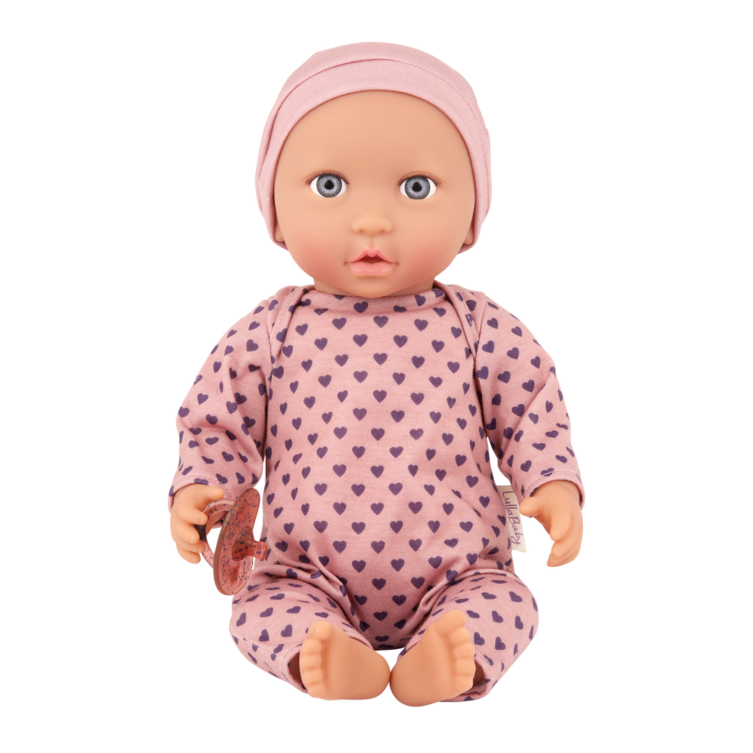 LullaBaby – Baby Doll Purple Hearts Pajama - Main Image
