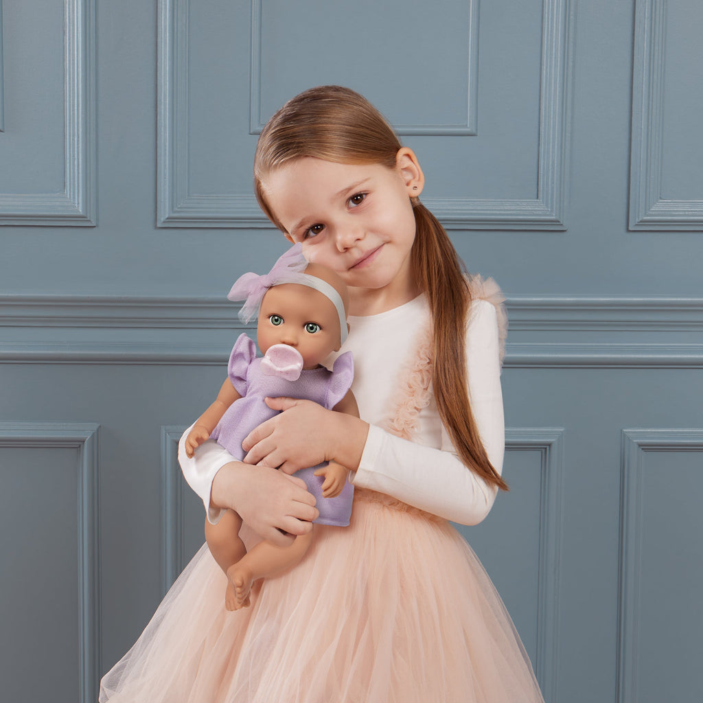 Soft Baby Doll w/ Lilac Jumper and Soother