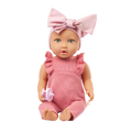 LullaBaby - Doll Girl w/Pink Romper Green Eyes & Fair Skin Tones