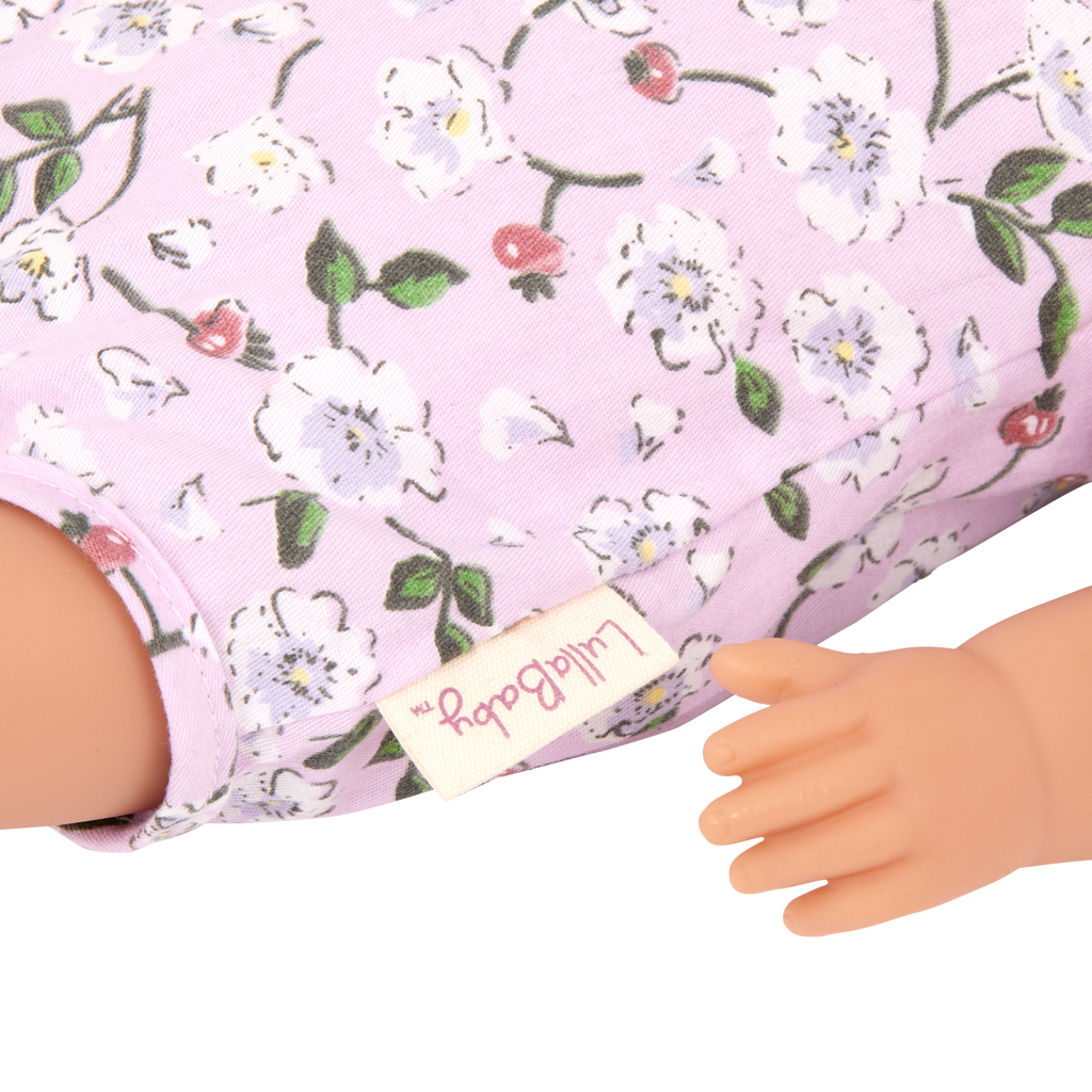 LullaBaby Doll & Plush Bassinet Set