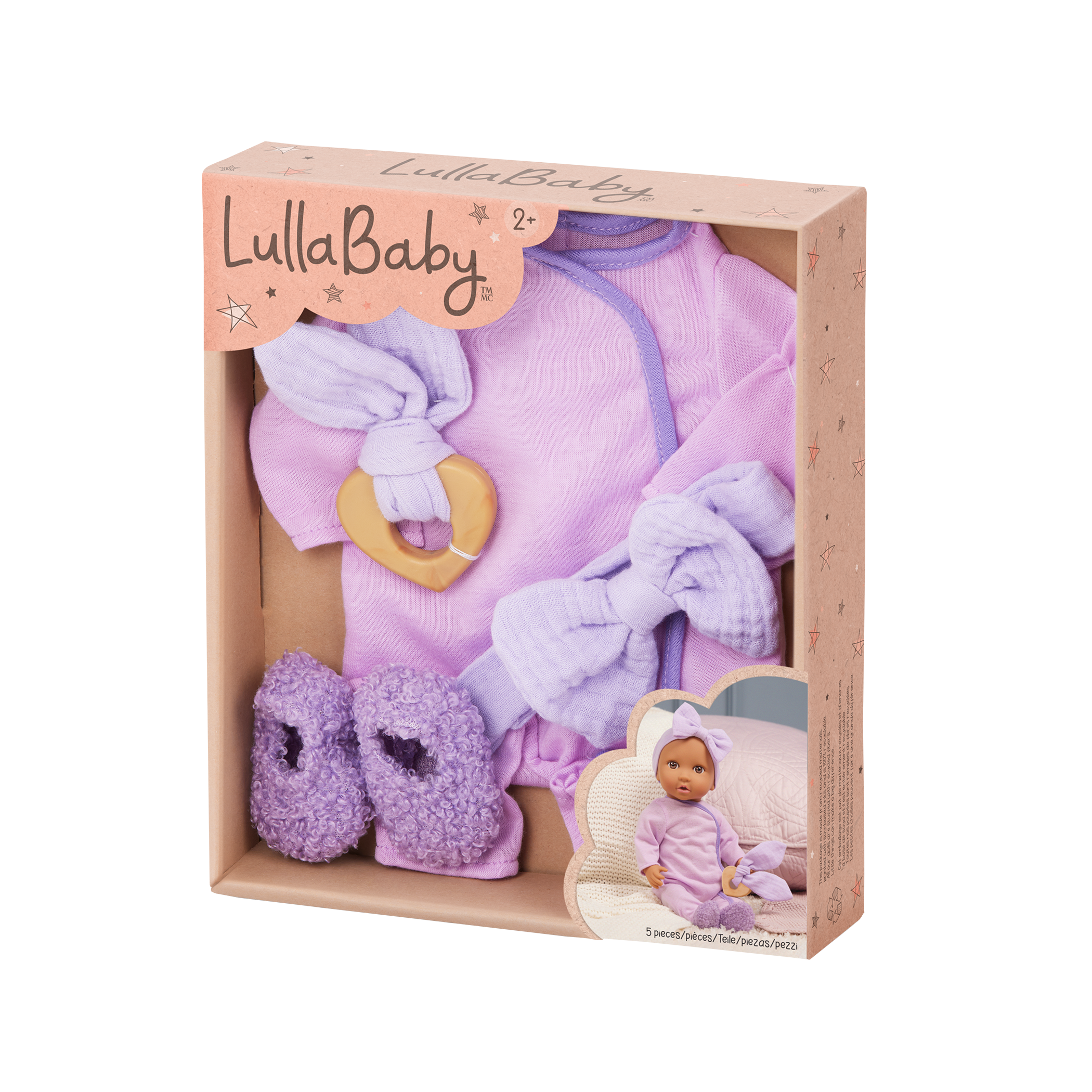 LullaBaby Doll Purple Pajama