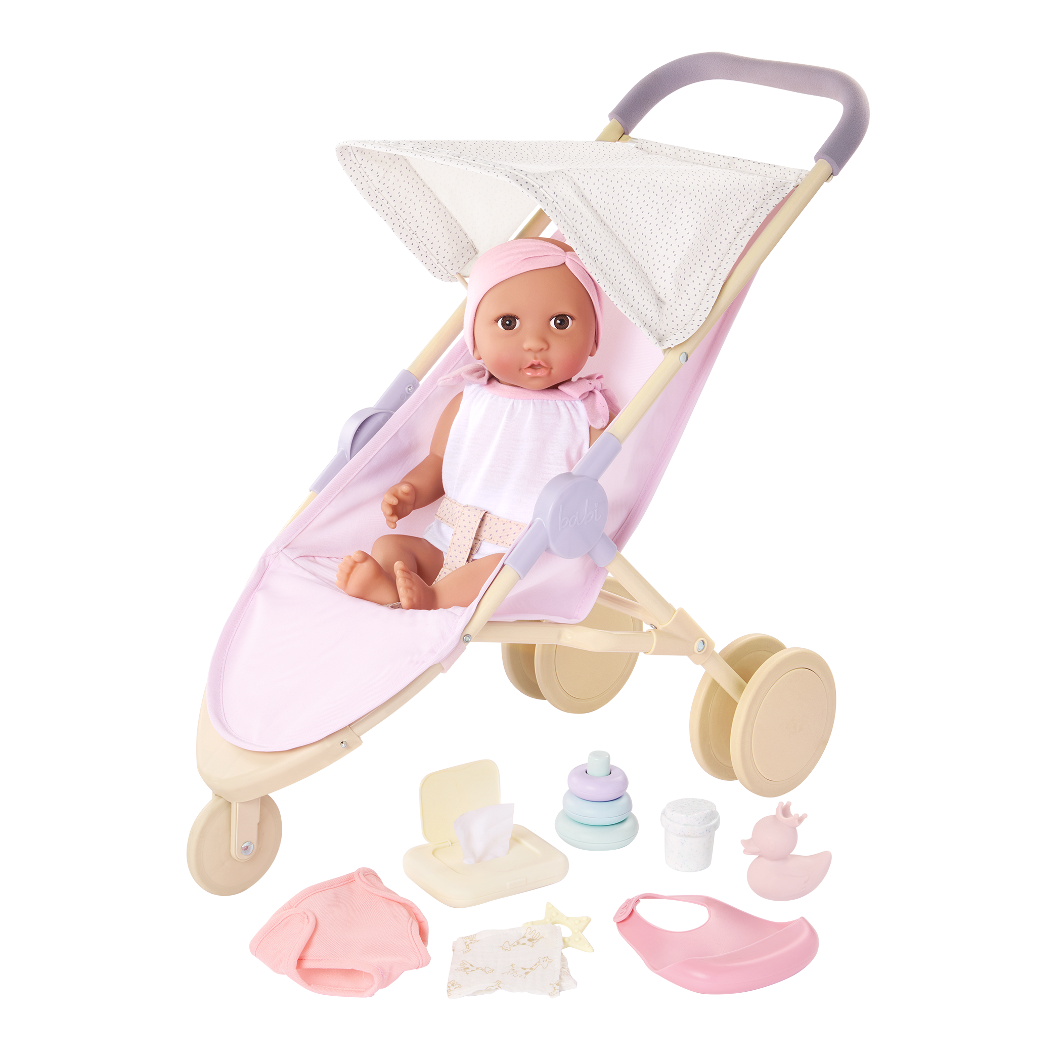 LullaBaby - Baby Doll & Jogging Stroller Set