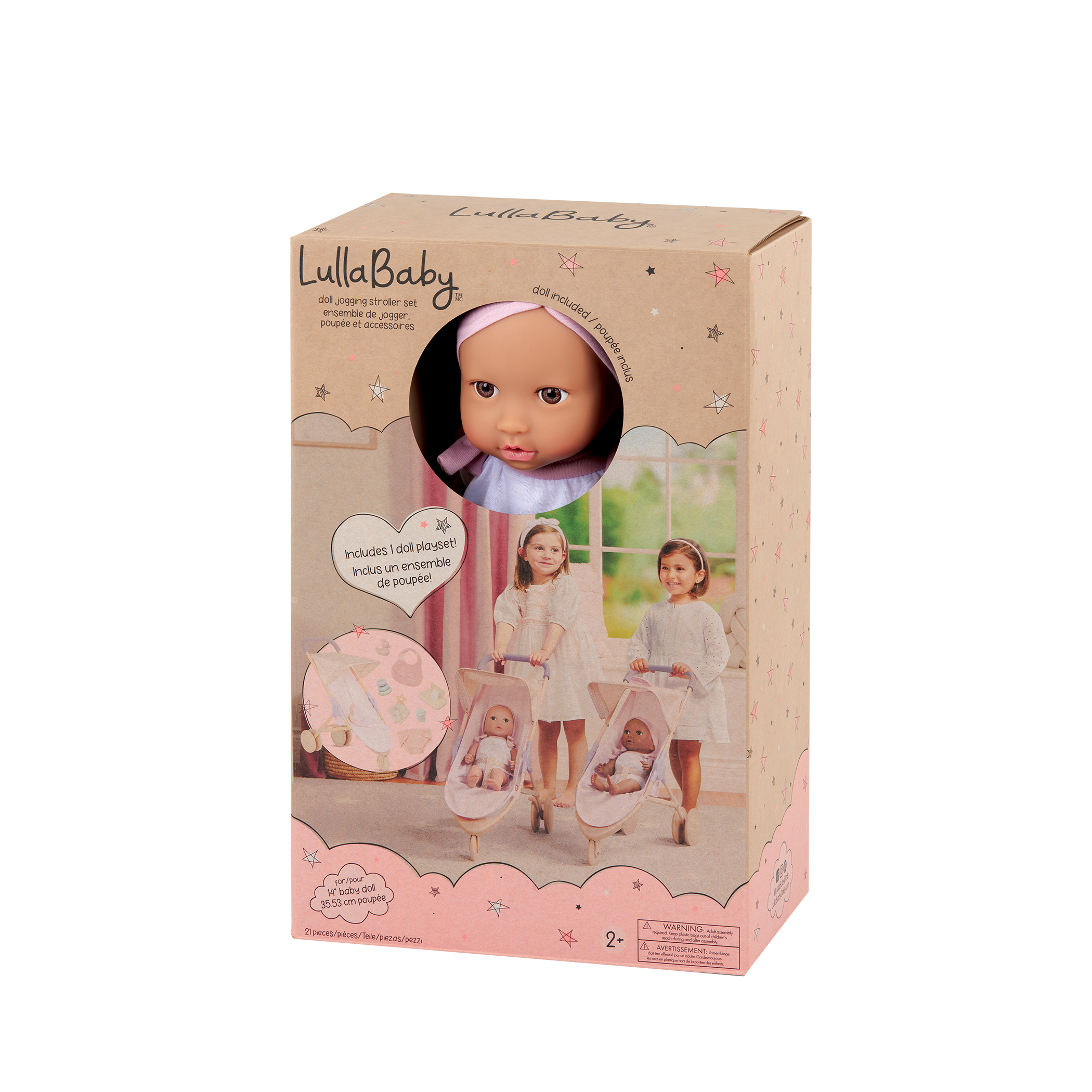 LullaBaby - Baby Doll & Jogging Stroller Set