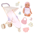 LullaBaby - Baby Doll & Jogging Stroller Set