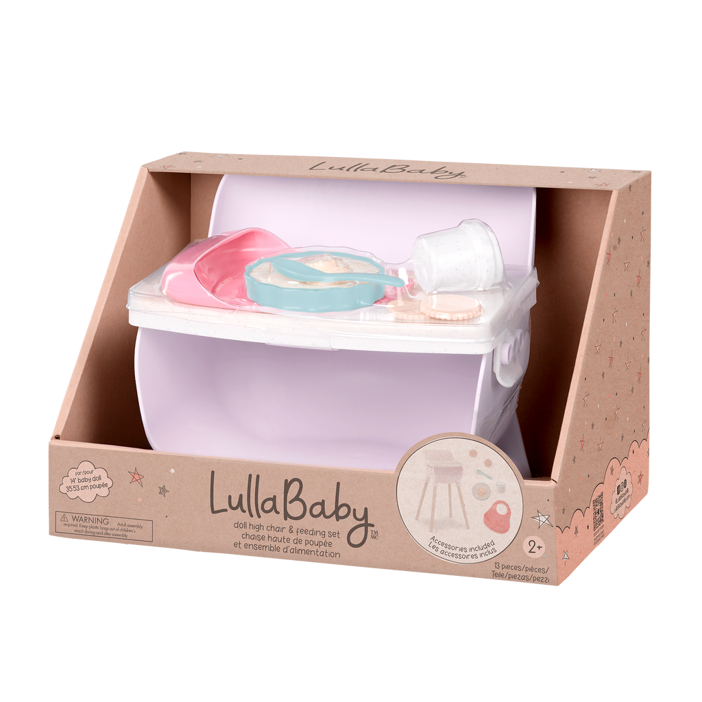 LullaBaby - Doll High Chair & Feeding set