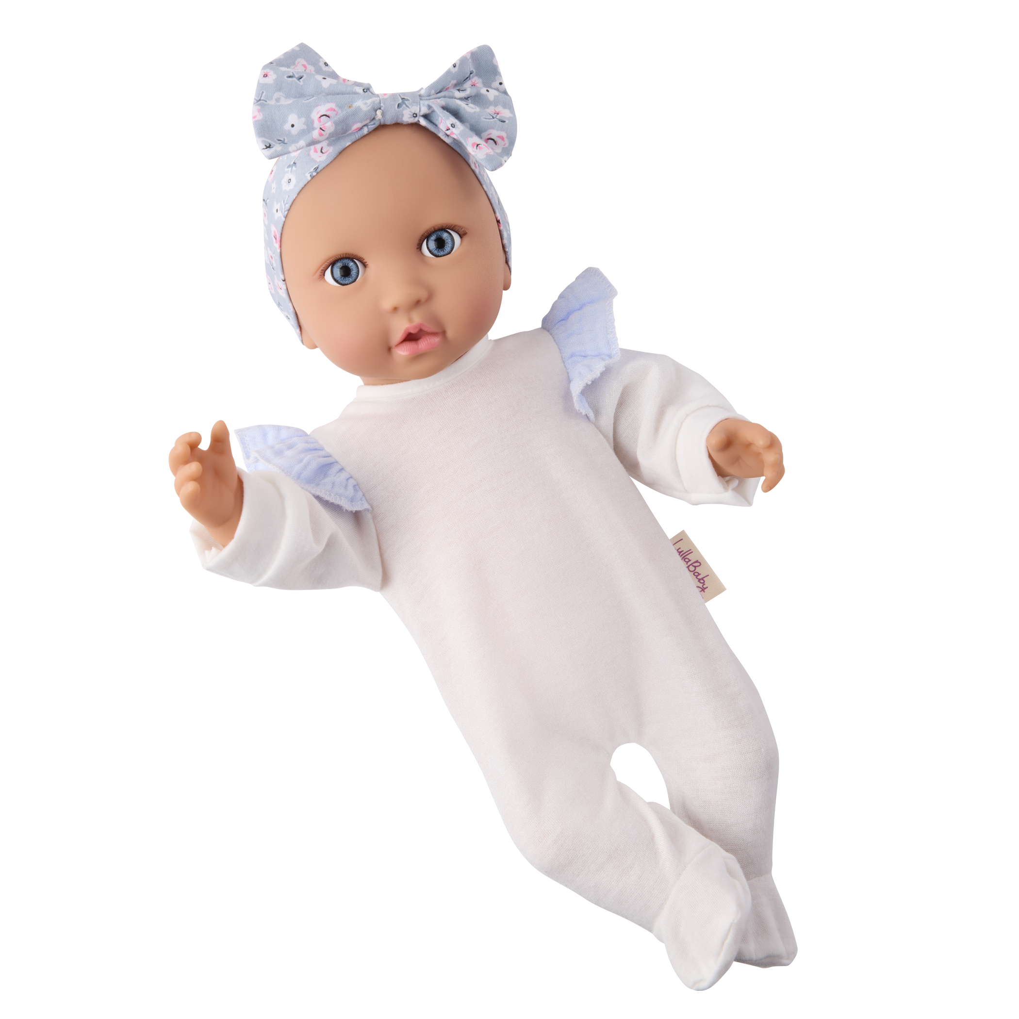 LullaBaby - Girl Doll w/Blue Eyes Dress & Pyjama Set