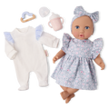 LullaBaby - Girl Doll w/Blue Eyes Dress & Pyjama Set