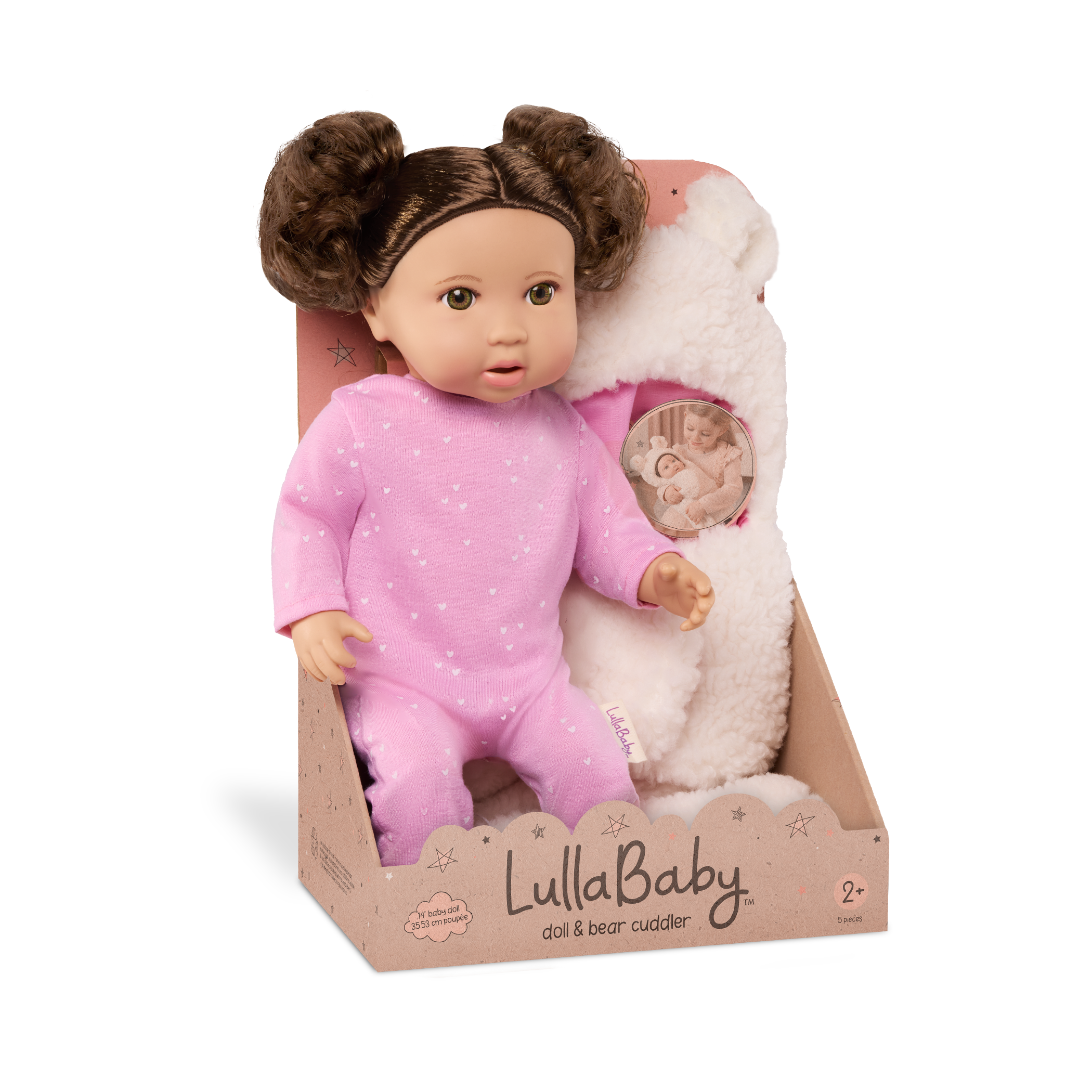 Soft Baby Doll w/ Hair in Cuddler