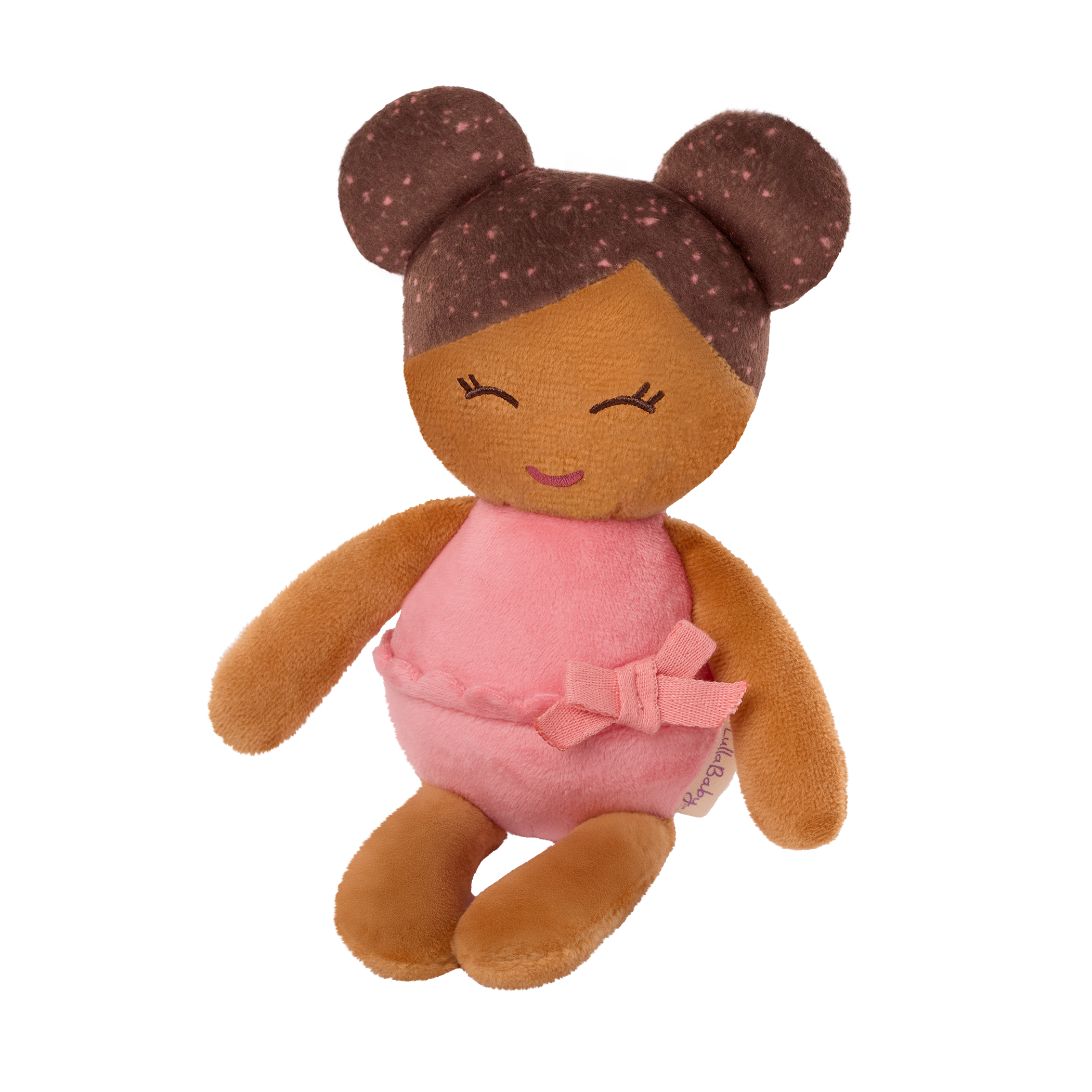 LullaBaby bath doll, bath toys, and pink basket