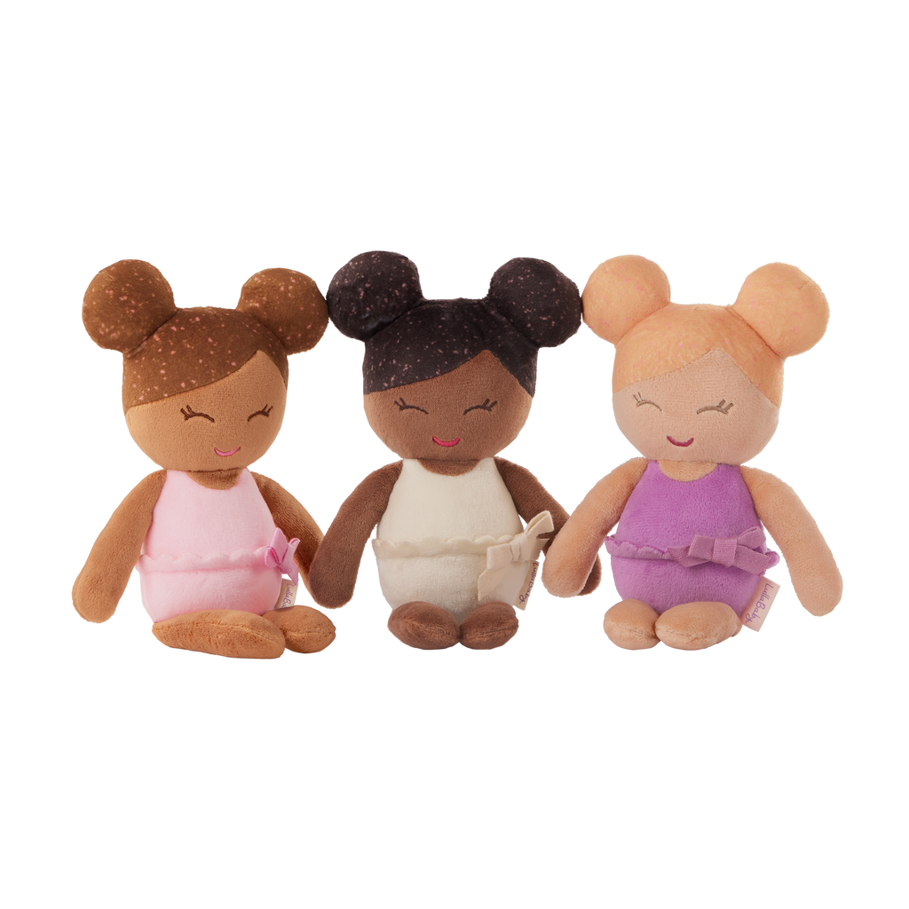 Baby Bath Dolls in a Pink Basket Playset