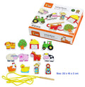 VIGA - Lacing Farm World - 12pcs