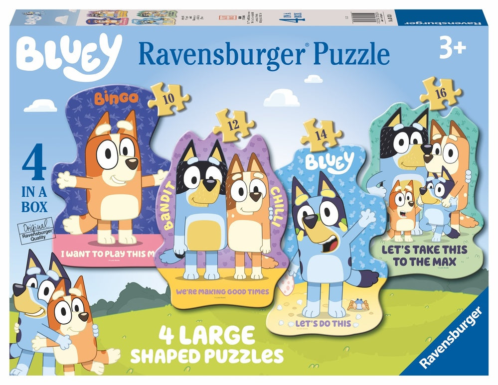 Ravensburger - Bluey 4 Large Shaped Puzzles