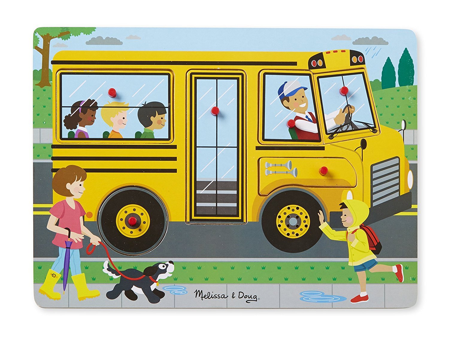 Melissa & Doug - Peg Sound Puzzle - The Wheels on the Bus