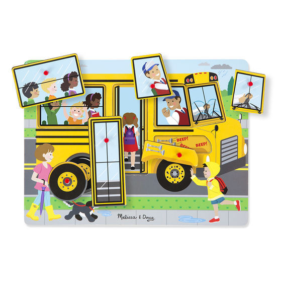 Melissa & Doug - Peg Sound Puzzle - The Wheels on the Bus