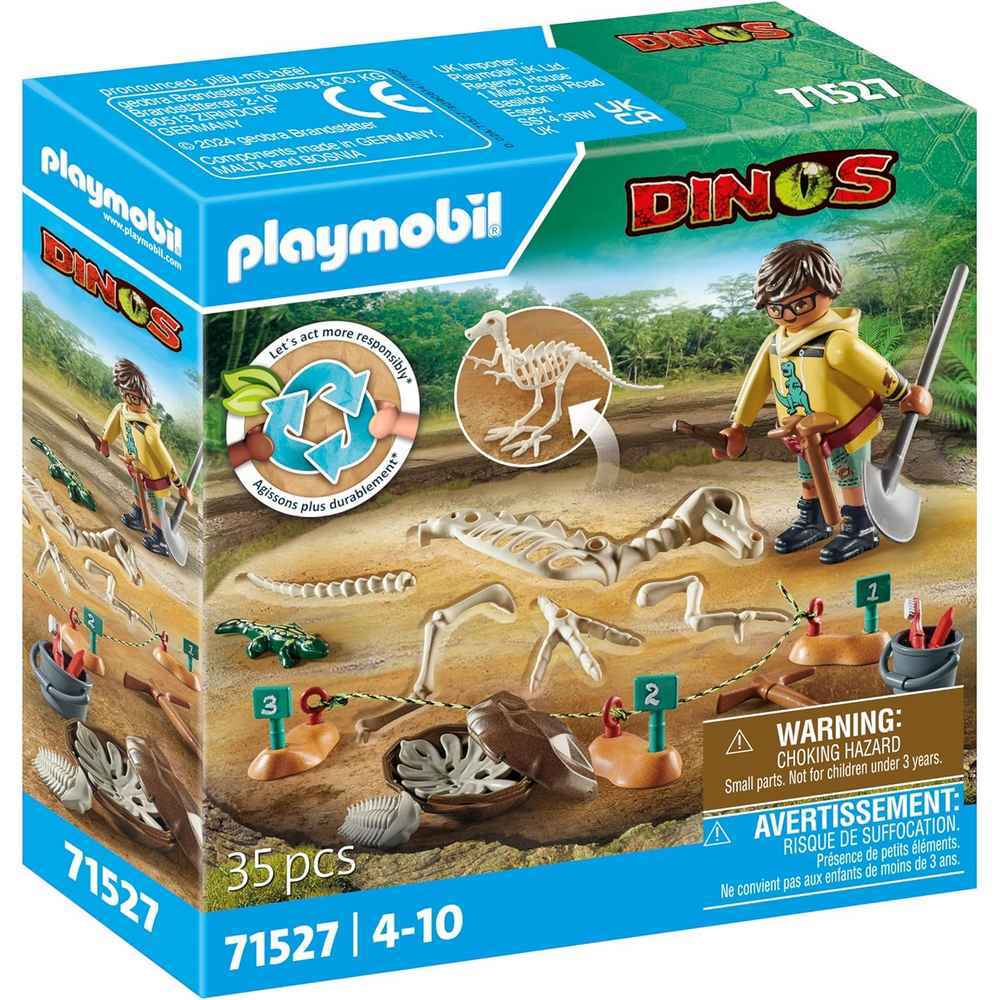 Playmobil - Archaeological Dig with Dinosaur Skeleton 71527