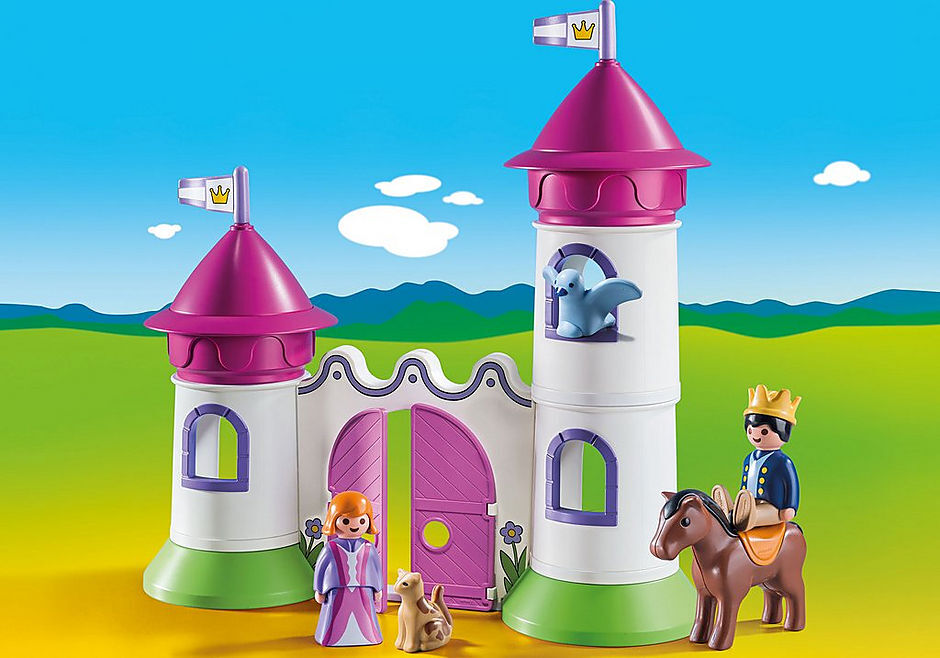 Playmobil - 1.2.3 Castle With Stackable Towers 9389