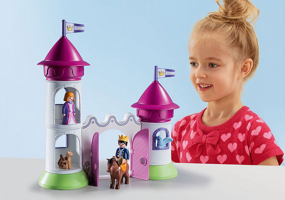 Playmobil - 1.2.3 Castle With Stackable Towers 9389