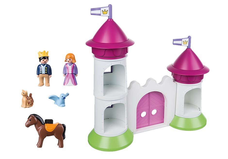 Playmobil - 1.2.3 Castle With Stackable Towers 9389