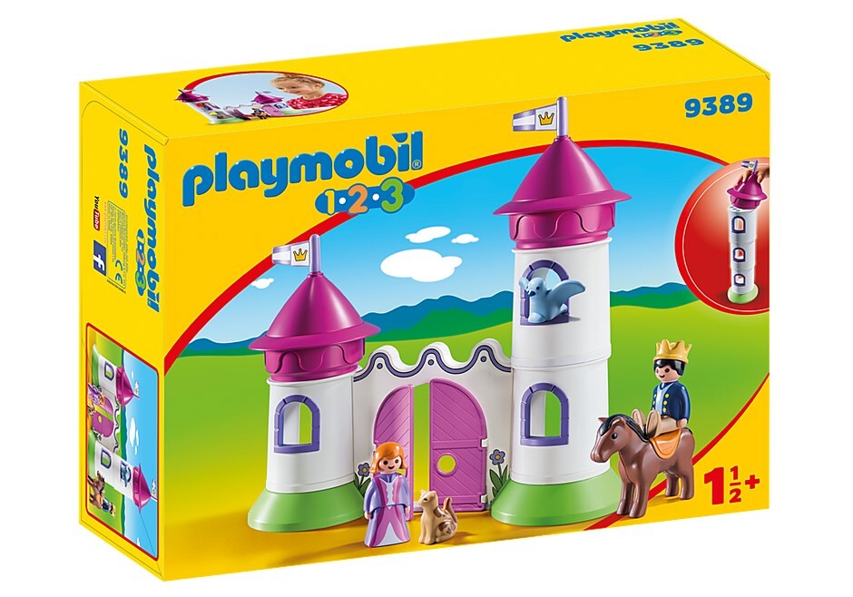 Playmobil - 1.2.3 Castle With Stackable Towers 9389