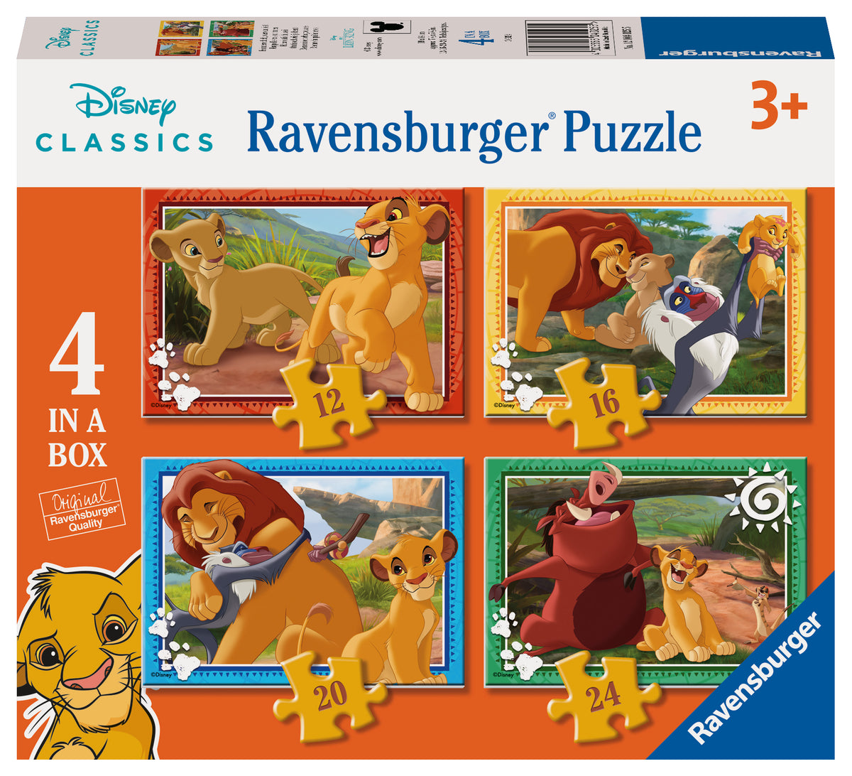 Ravensburger - Disney Lion King 12,16, 20 and 24pc Puzzle
