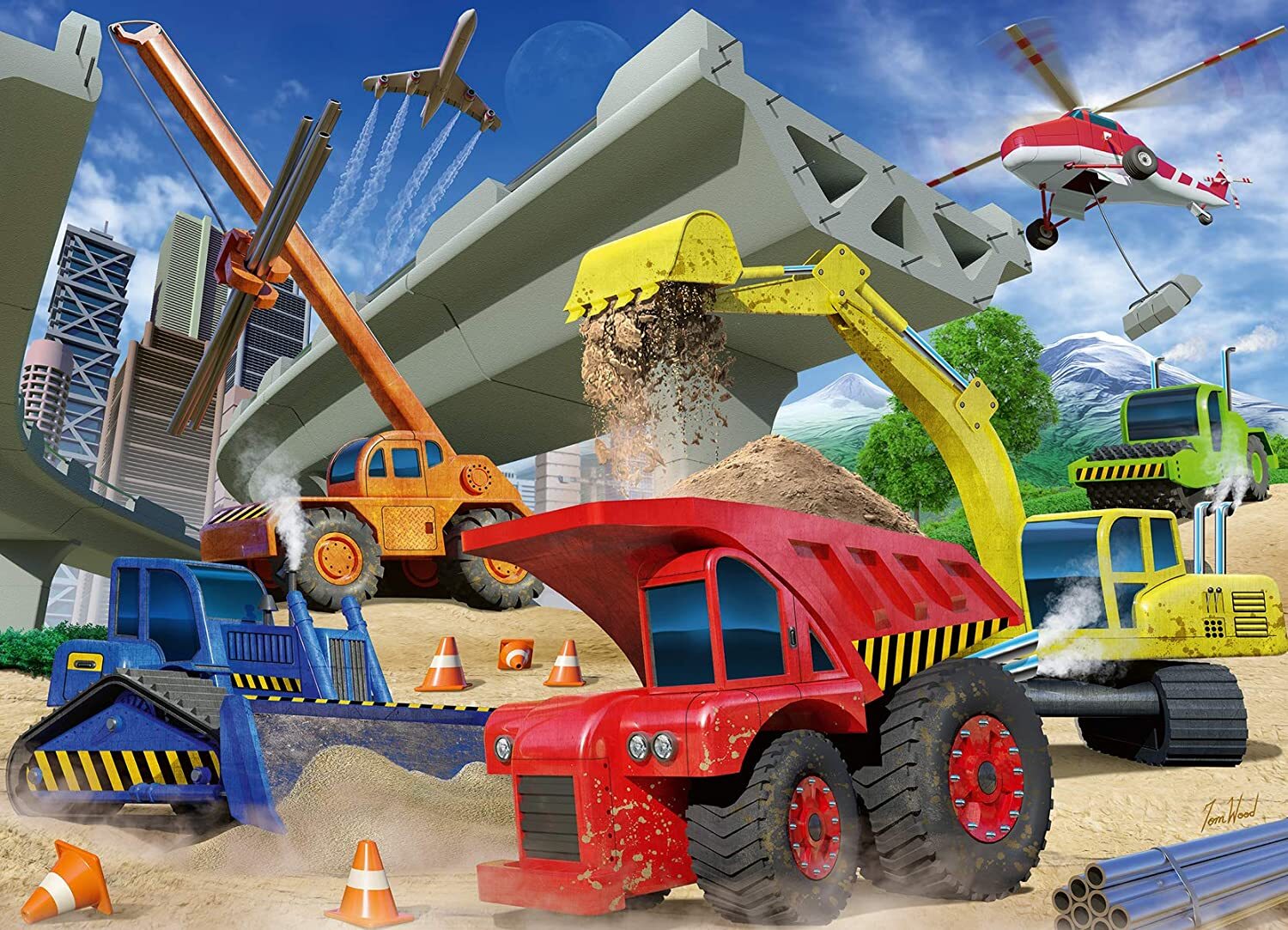Ravensburger - 60Pc Construction Trucks Puzzle