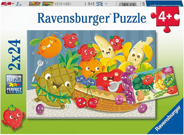 Ravensburger - 2 x 24Pc Fruit & Veggie Fun Puzzle