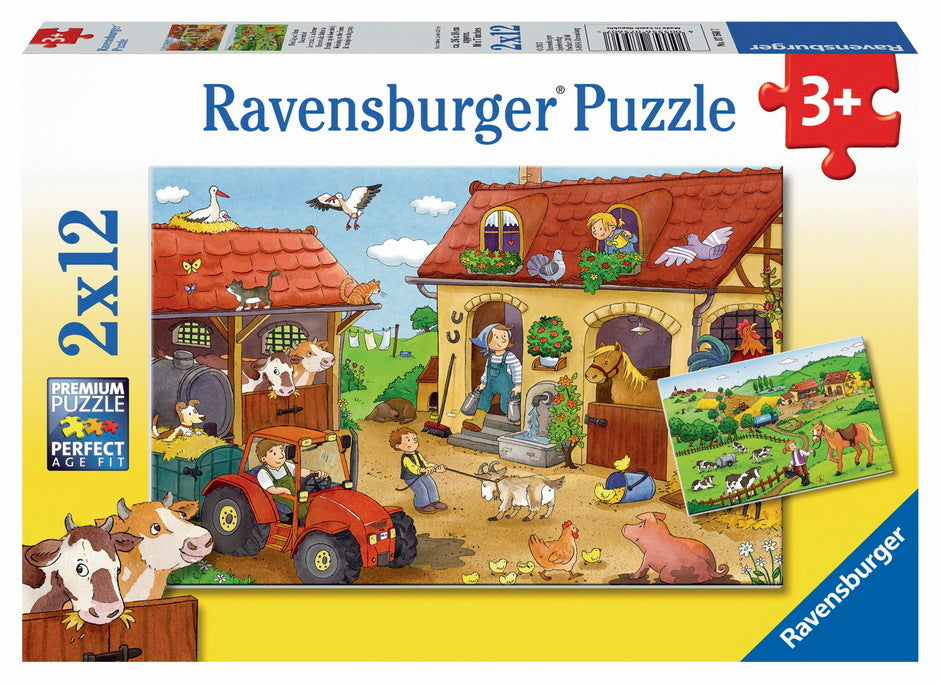 Ravensburger - 2 x 12Pc Working on the Farm Puzzle
