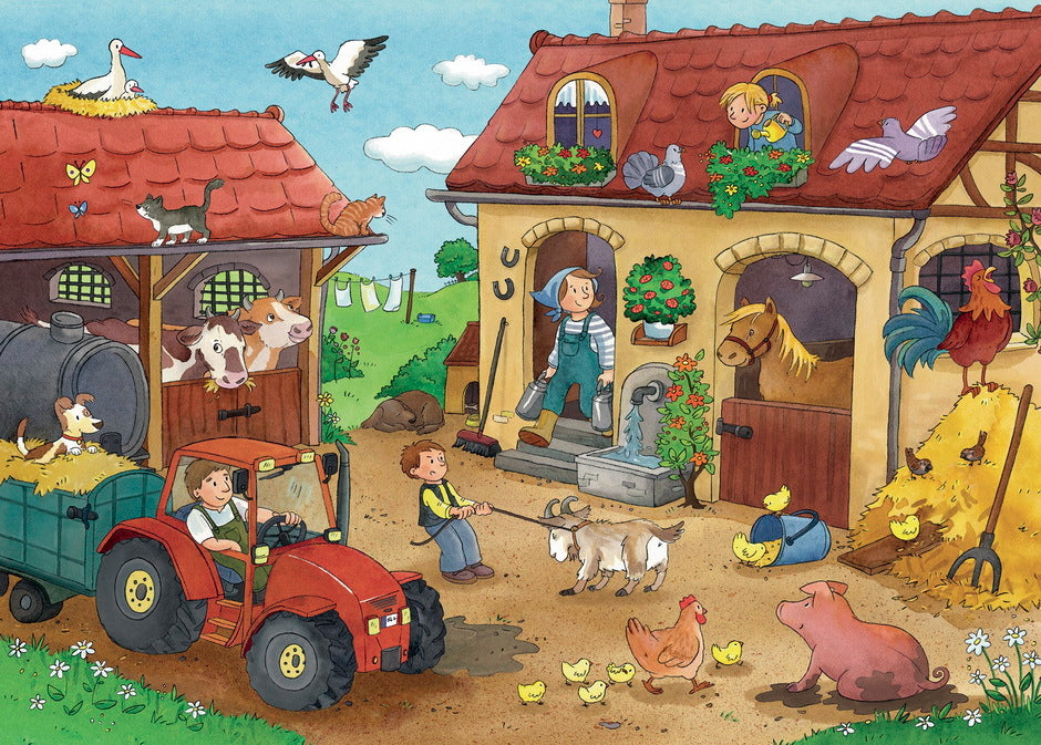 Ravensburger - 2 x 12Pc Working on the Farm Puzzle