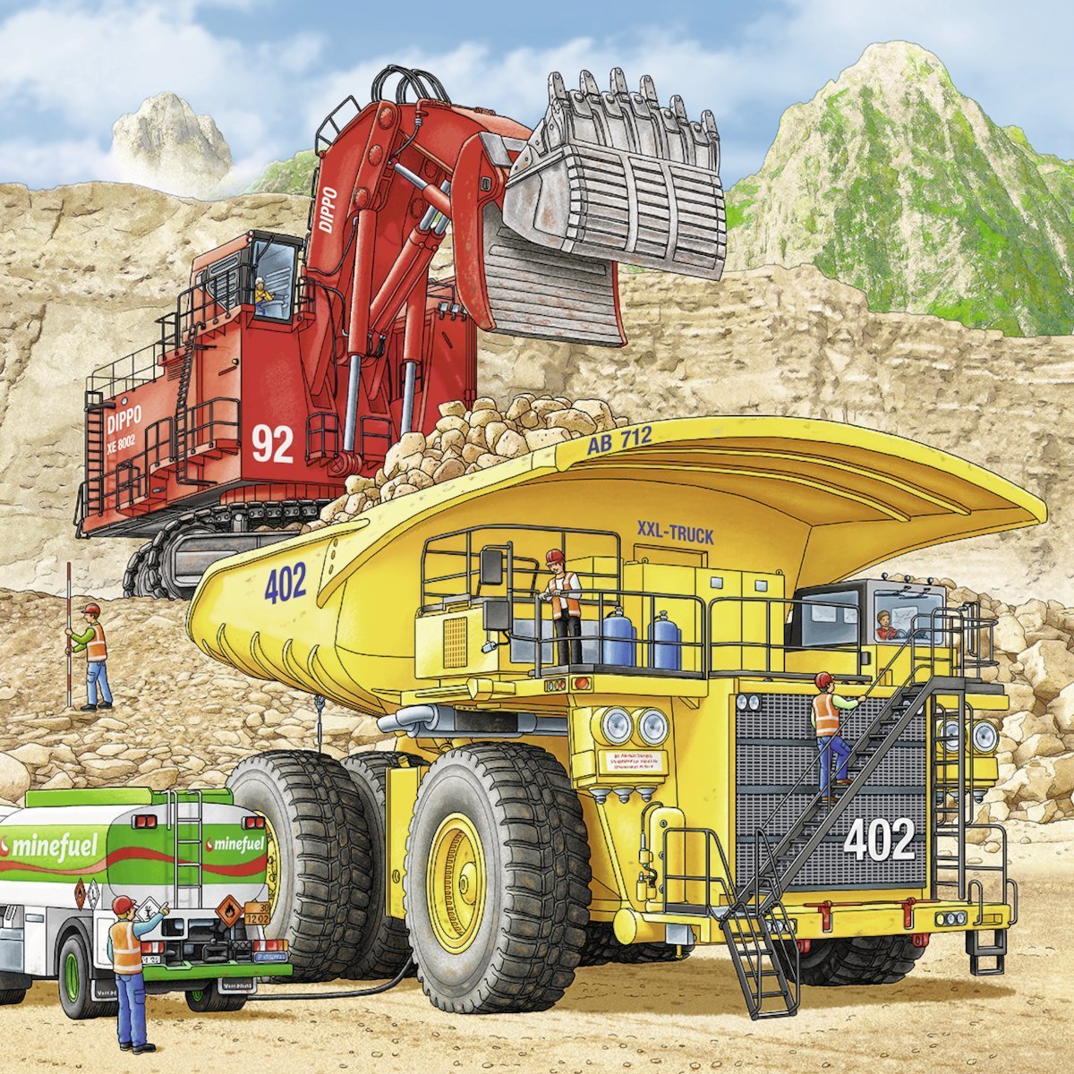 Ravensburger - 3 x 49Pc Giant Vehicles Puzzle