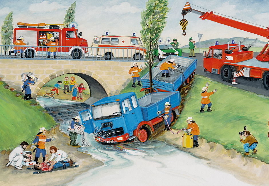 Ravensburger - 2 x 24Pc Busy Fire Brigade Puzzle