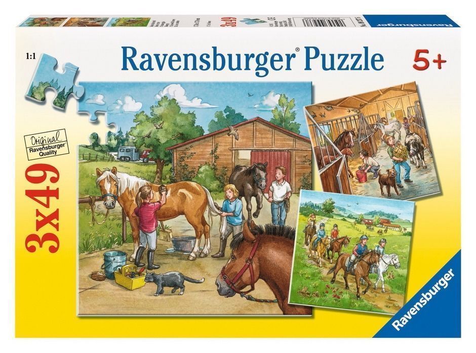 Ravensburger - 3x49Pc A Day with Horses Puzzle