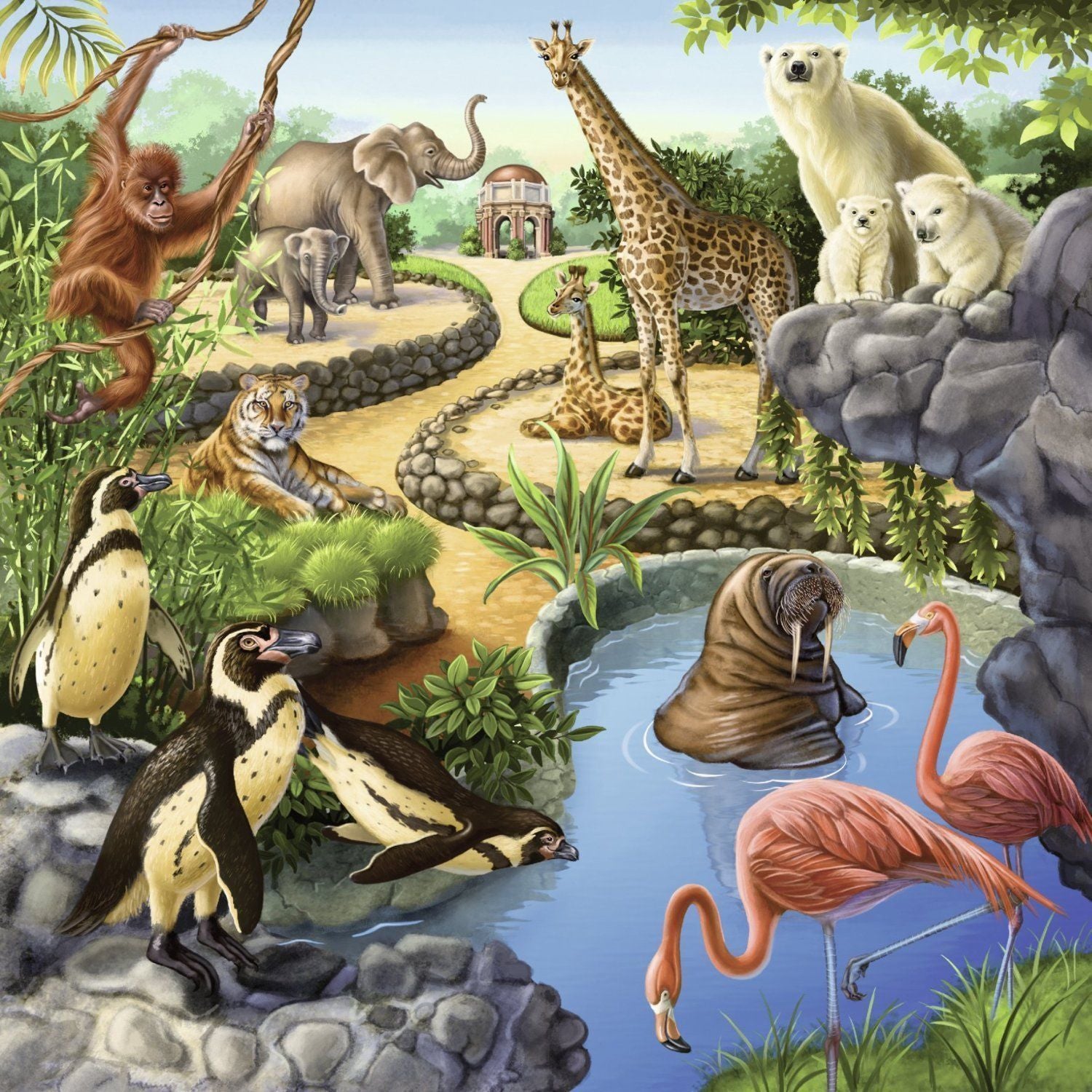 Ravensburger - 3 x 49Pc Forest Zoo & Pets Puzzle