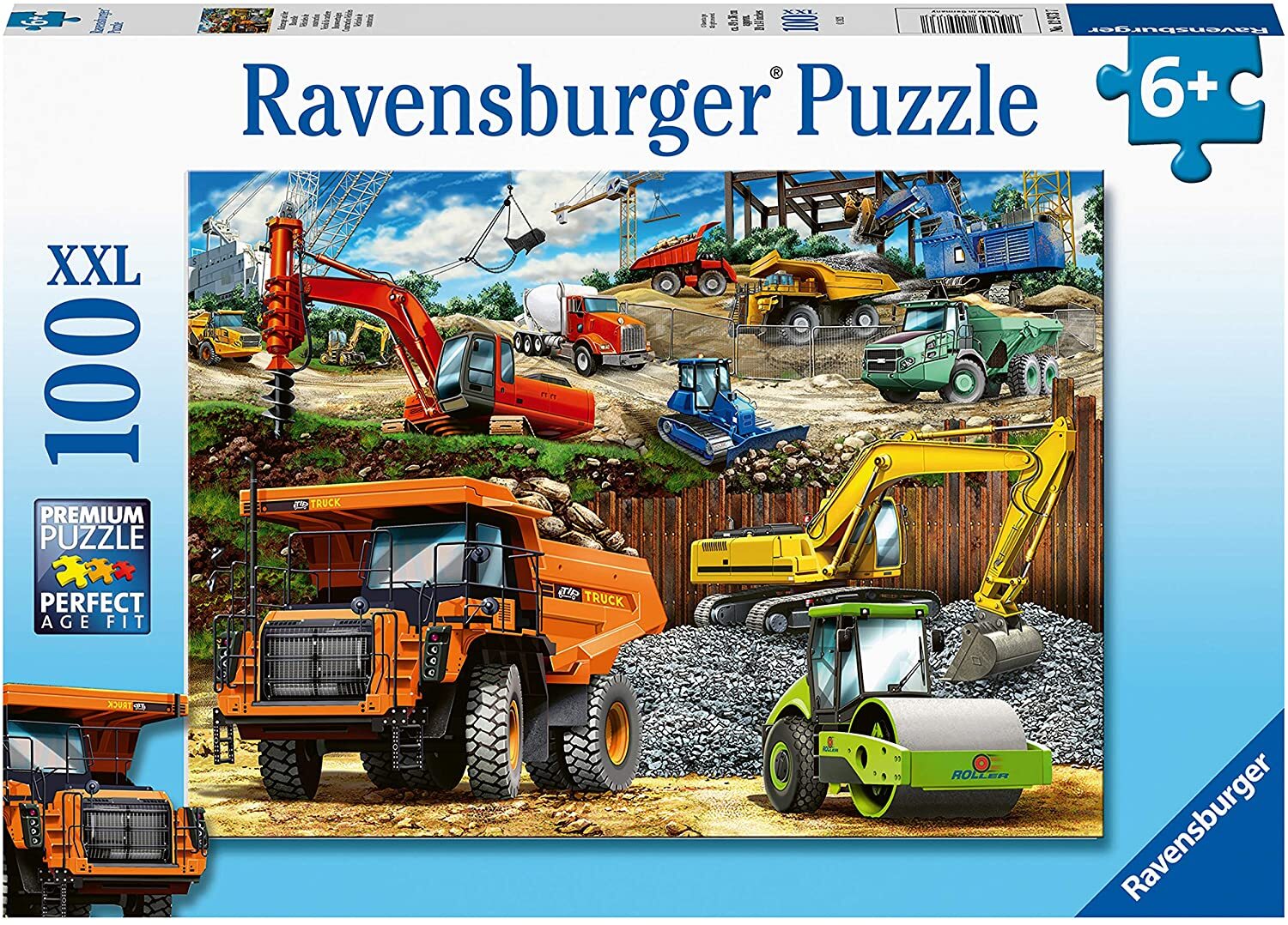 Ravensburger - 100pc Construction Vehicles Puzzle