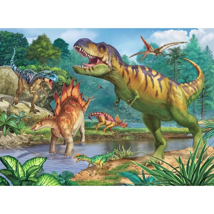 Ravensburger - 100Pc World of Dinosaurs & Colouring Book
