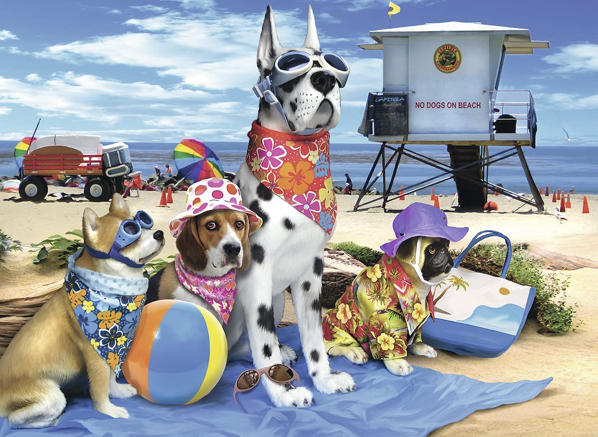 Ravensburger - 100Pc No Dogs on the Beach Puzzle