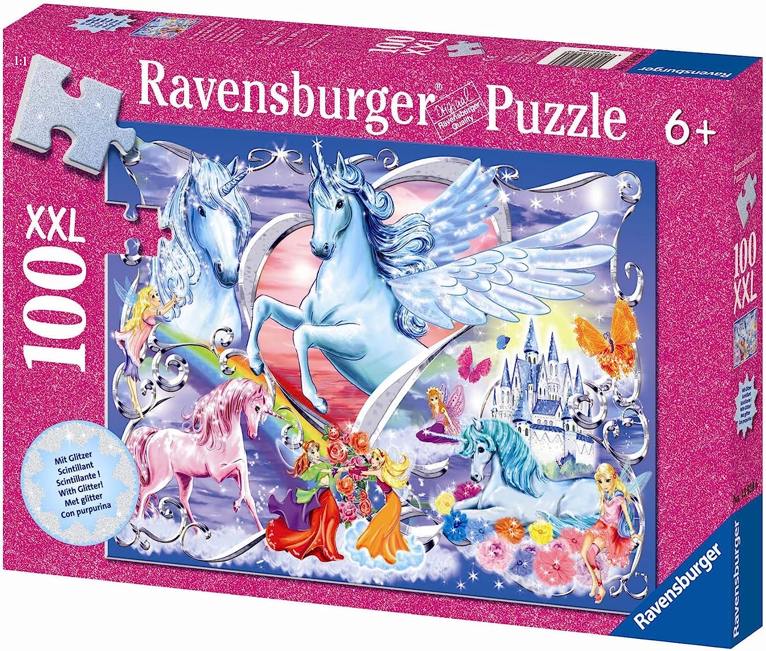 Ravensburger - 100Pc Amazing Unicorns Glitter Puzzle
