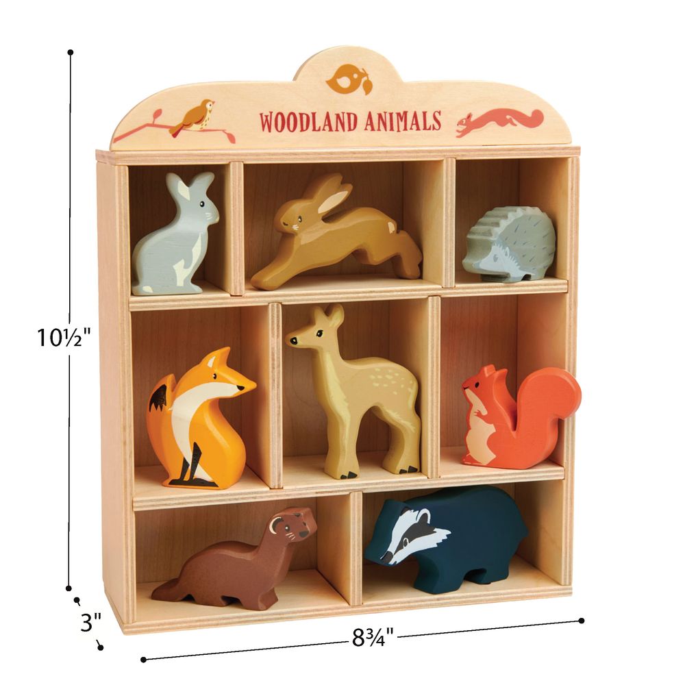 Tender Leaf Toys - 1 Piece Woodland Animals Display Shelf Set