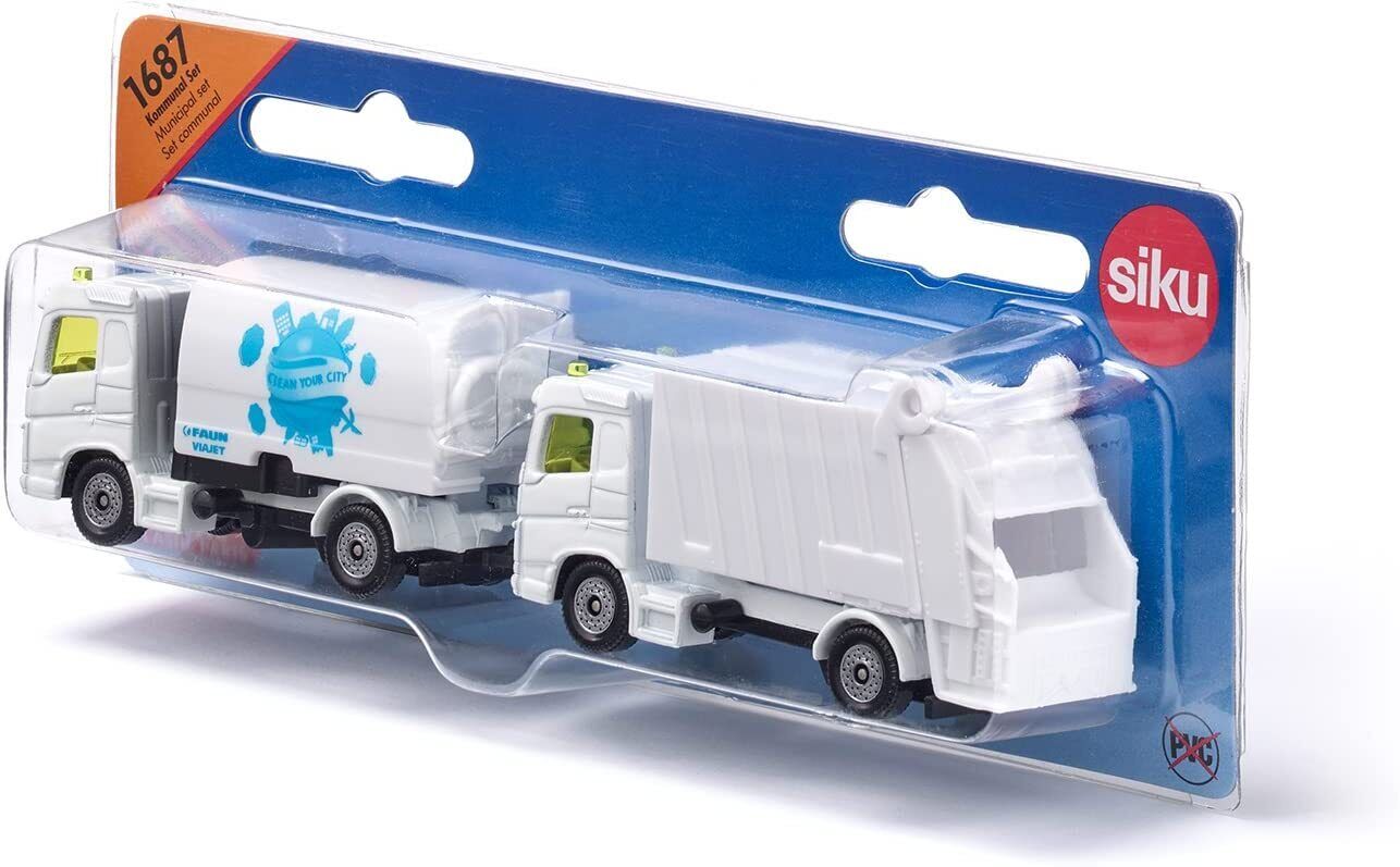 Siku - Municipal Set Road Sweeper + Garbage Truck