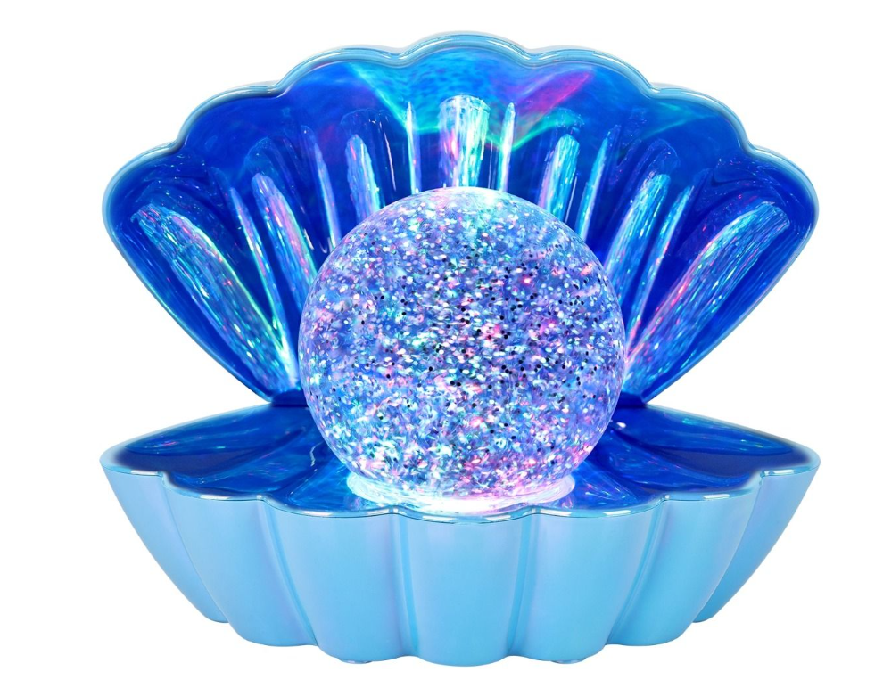Cotton Candy - Clam Shell Glitter Lamp Blue