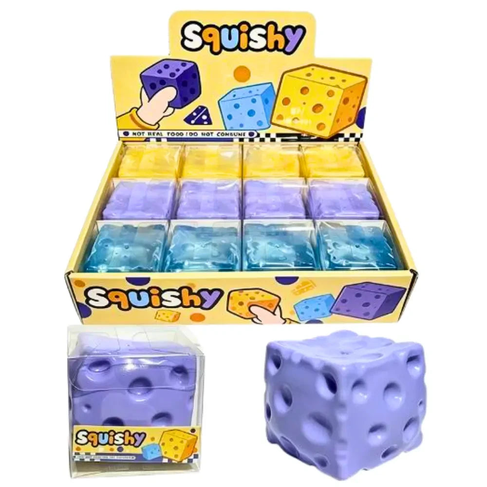 All Brands - Squishy 6cm Cheese Block assorted
