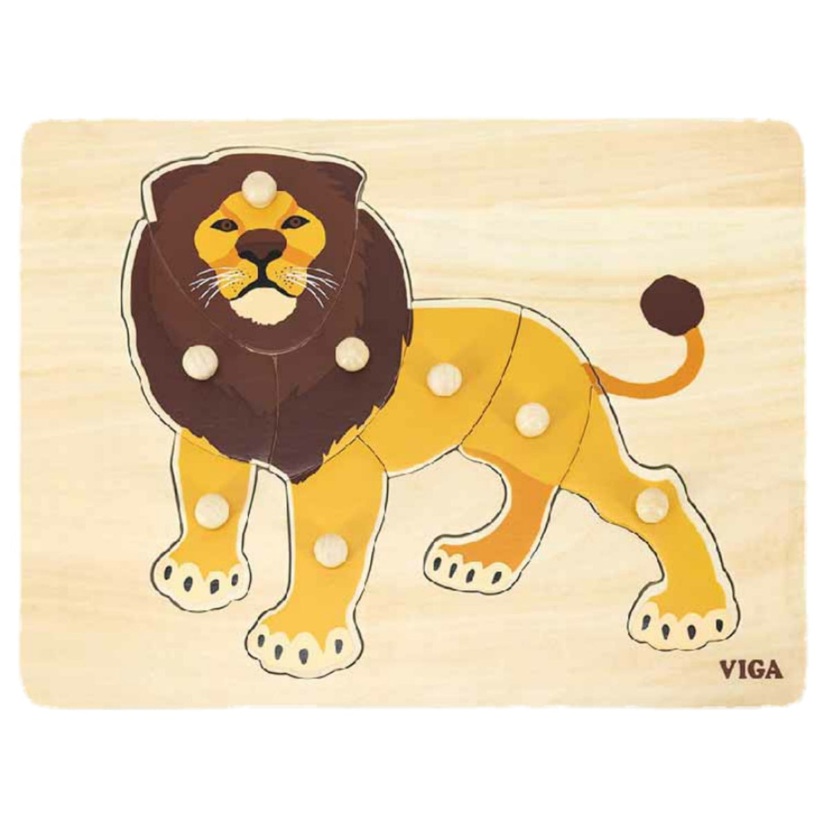 VIGA - Montessori Puzzle - Lion
